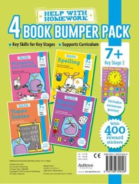 7+ Pack - Maths, Multiplying and Dividing, Spelling & Times Tables PAPERBACK