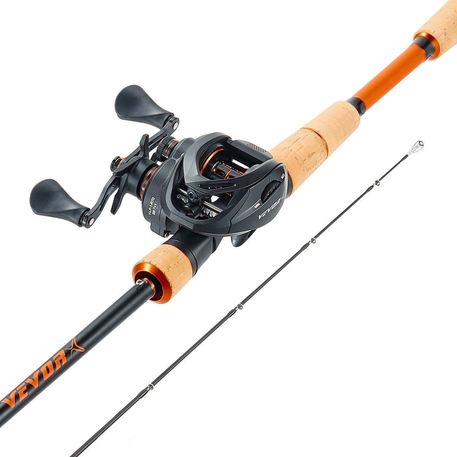Rod and Fishing Reel Combo, IM7 Carbon Fiber Baitcasting Rod and Reel Combo, Bas