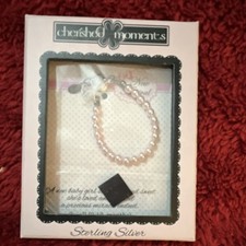 Cherished Moments Sterling Silver Pearl Beaded Baby Girl Bracelet