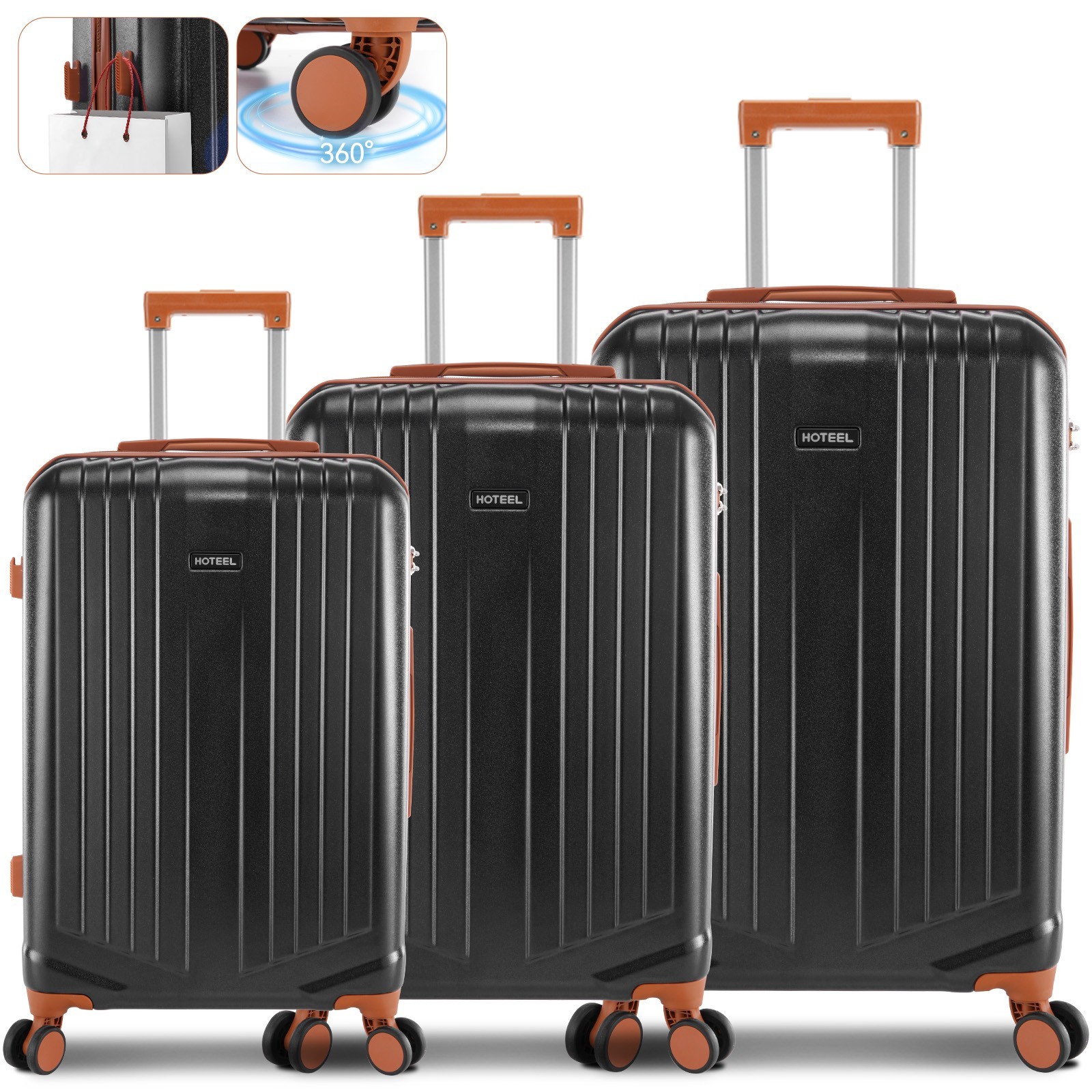Sets Pc Hard Shell Travel Suitcase Set With Tsa Lock & Wheel