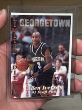 Allen Iverson Signed Rookie Card #1 Draft Pick. rookie card picture