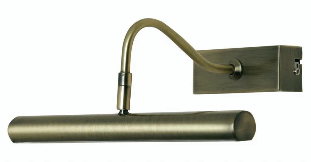 Wall Light Brass Kuns LED Picture Antique 325mm 2700K Oaks Lighting PL AB WW