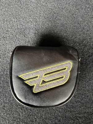 Tour Edge Bazooka Mallet Putter GOLF HEADCOVER black/gray/yellow HOOK&LOOP