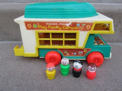 Vintage  Fisher Price Little People Play Family Camper #994 1972 Complete VNICE