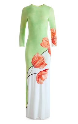 NWT Alice and Olivia Delora Floral Color Block Maxi Dress 10U.S. MSRP$595 |  eBay