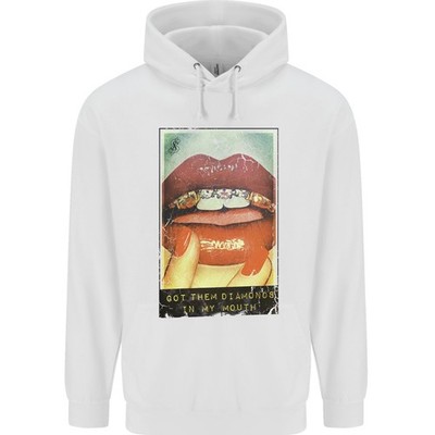 Got Them Diamonds in My Mouth Mens 80% Cotton Hoodie