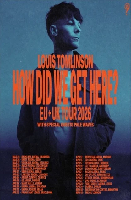 Louis Tomlinson EU+UK Tour 2026 Poster