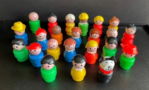 Vintage Fisher Price Little People Figures Lot 23 Mixed Characters Plastic