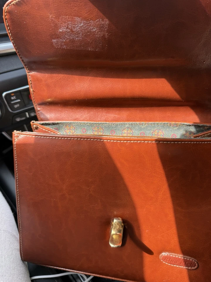 Rina Rich 手提包干邑棕色 – 经典优雅钱包 – 状况完好 — 第 3/4 张图片