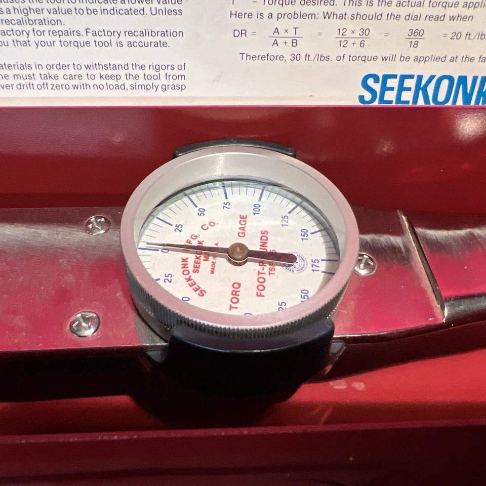 Seekonk TSF-175 1/2 博士 刚性框架表盘式扭矩扳手 0-175 英尺磅 (V) — 第 2/4 张图片
