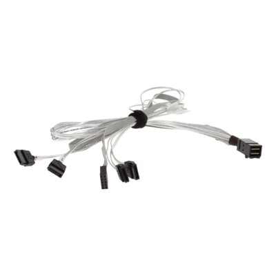 AMPHENOL mini SAS KABEL SFF-8643 ZU 4x mini SATA SFF-8448 CBL-00115-01-A-R 80CM