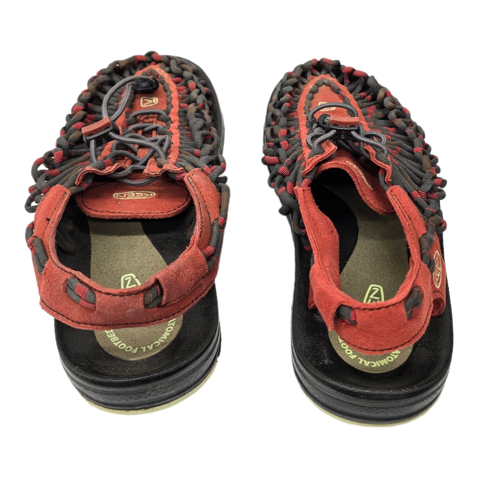 Sandali da trekking Keen da uomo Uneek Flay Cord outdoor impermeabili sneaker nero rosso