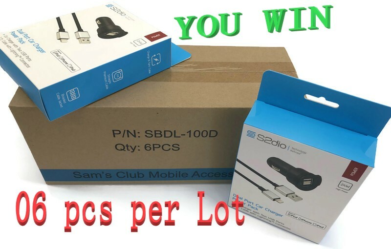**WHOLESALE** Dual Port Car Charger |High Power 24 WATTS MFI CERTIFIED 6 PC LOT