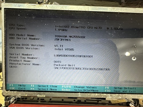 Acer Aspire One Series KAV60 L03 3CMFG:945 Motherboard Atom N270 LA-5141P #136 - Afbeelding 3 van 4