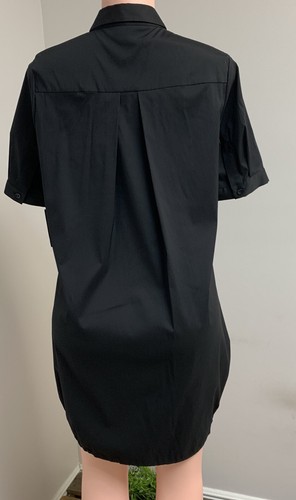 NWT ALFANI WOMAN’S DEEP BLACK TUNIC DRESS SHORT SLEEVES SZ 12 PETITE - Picture 6 of 8