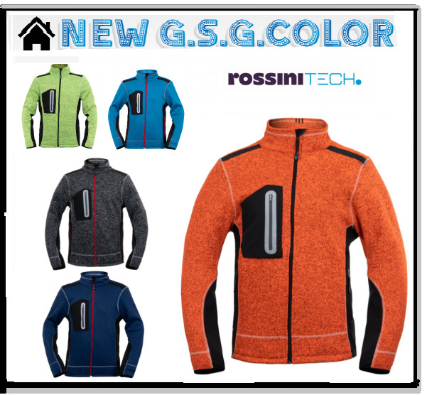 Rossini Chaqueta Skill Sudadera Hombre Cremallera Todo Y Cuello Alto HH166