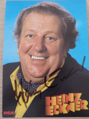 Autogramm deutscher Komiker und Schauspieler Heinz Eckner 1975 (115291)