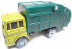 MAISTO GREEN DIECAST 3 1/8" GARBAGE TRASH TRUCK W SILVER RIMS MOVABLE OPENING