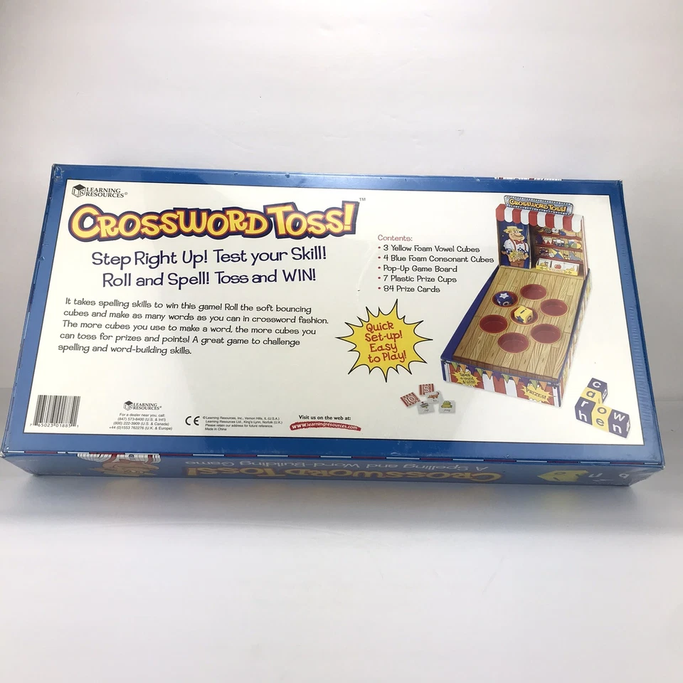 Crossword Toss Spelling Word Building Game Learning Resources Rare New Sealed - Image 4 of 4