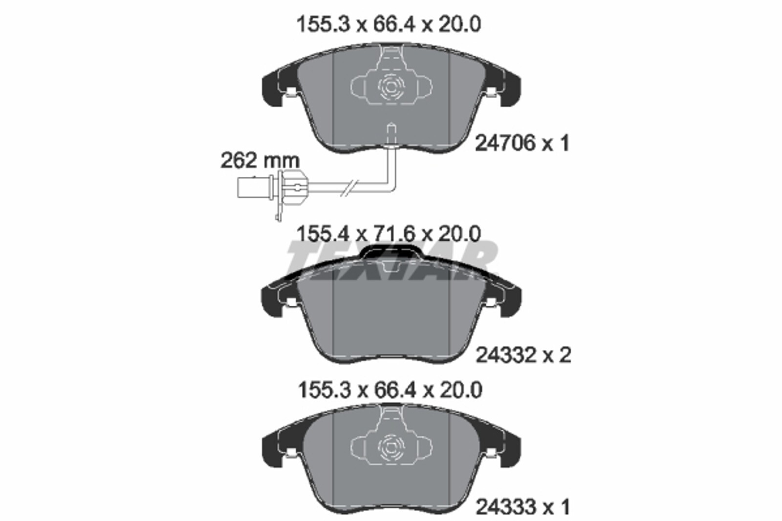 Plaquettes de frein auto pour VW Audi A4 A5 après 2007 disque 314mm de rechange