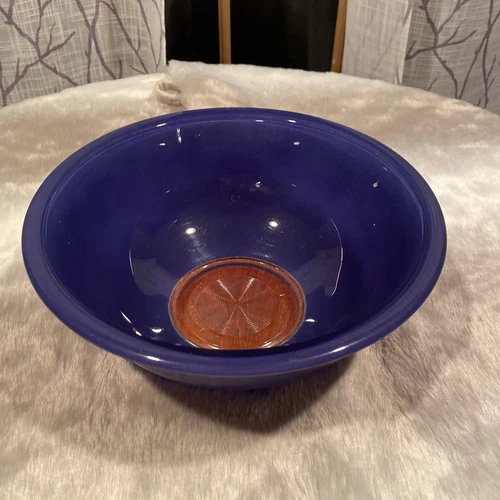 Vintage Pyrex 325 Cobalt Blue Mixing Nesting Bowl 2.5L Solid Clear Bottom NICE