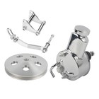 Power Steering Pump & 1 Groove Pulley & Bracket For SBC Chevy 327 350 Saginaw