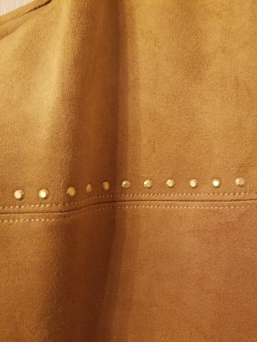 NWT Ruby Rd Women Embellished Suede Long Fringe Hem Vest Size PL ($72) - Picture 2 of 8