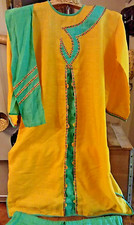 Women's Green Gold Tunic Pants Suit, Costume, Salwar Kameez, Small, Halloween