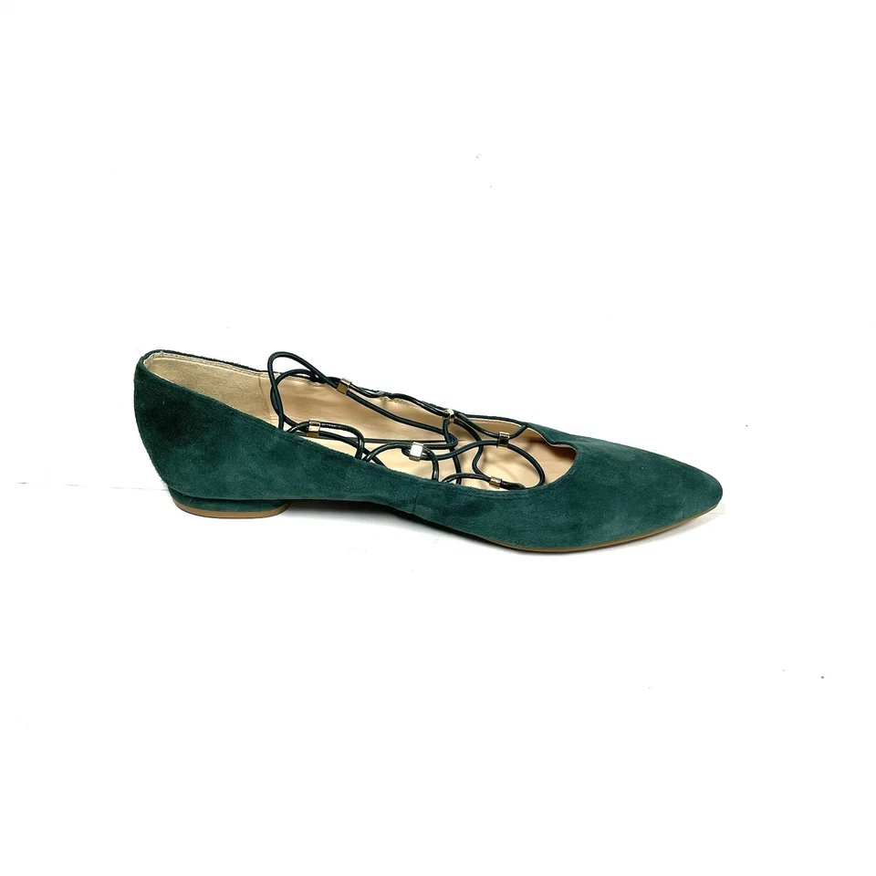 Nine West Okfineo Women’s Ballet Flats Pointed Toe Green Suede Size 7.5 M - Image 2 of 4