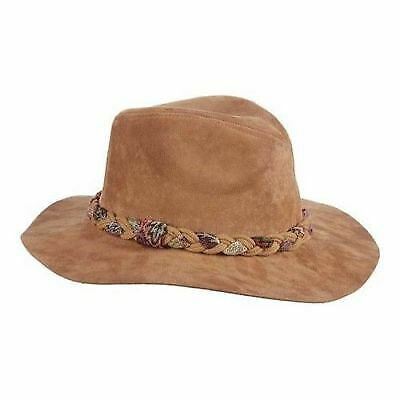 Vintage Echtes Leder Brown Suede Tall Bucket Cap Unisex 9  display picture 3