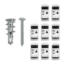 400-Pack Self-Drilling Zinc Drywall Anchors with Screws Kit | Holds 75 Lbs. 400-Pack Self-Drilling Zinc Drywall Anchors with Screws Kit | Holds 75 Lbs. - Image 1