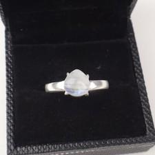 Rainbow Moonstone Gemstone 925 Sterling Silver Ring Handmade Jewelry Ring Gift