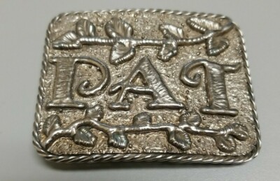 Vintage Estate Silvertone Buckle PAT Belt Buckle Ladies Rodeo Wear Rare Western Vintage Metal Belt Buckle, German Silver, Cowboy, Bull  main image 4