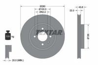 2X Textar 92288303 Bremsscheibe FüR Hyundai Kia