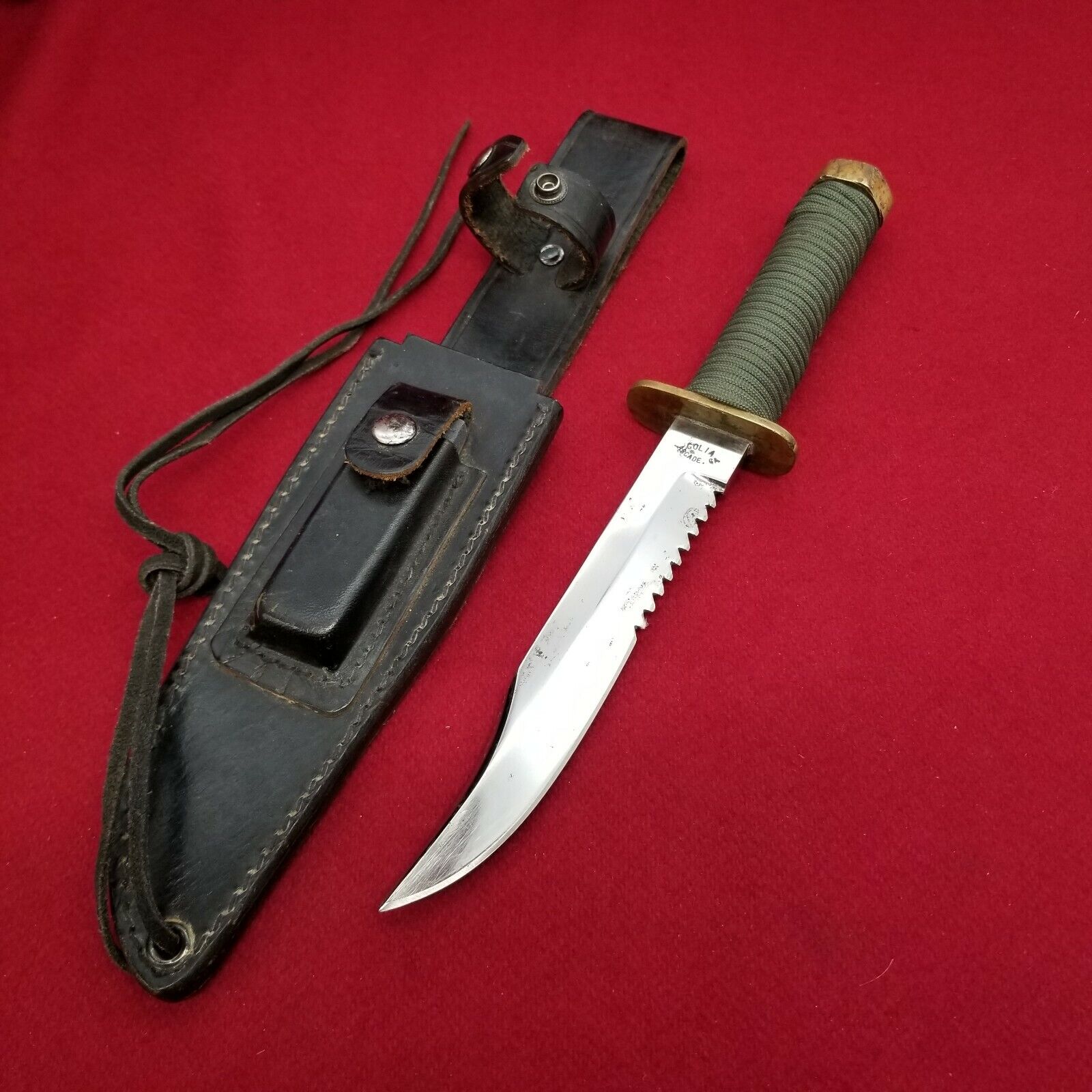 GOLIA CUSTOM KNIFE Arcade GA vintage 80's survival knife 6 5/8" blade USA 