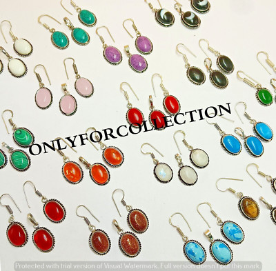 Tiger Eye & Mix Gemstone 925 Sterling Silver Plated 100 Earrings & Pendants Sets