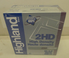 Highland High Density 3.5" Diskettes IBM Formatted 2HD 1.44MB Disks SEALED 10