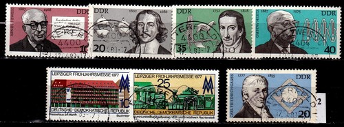 DDR 1977: 2199 -2202, 2208 - 2209 + 2215 alle sauber gestempelt, siehe Bild 2
