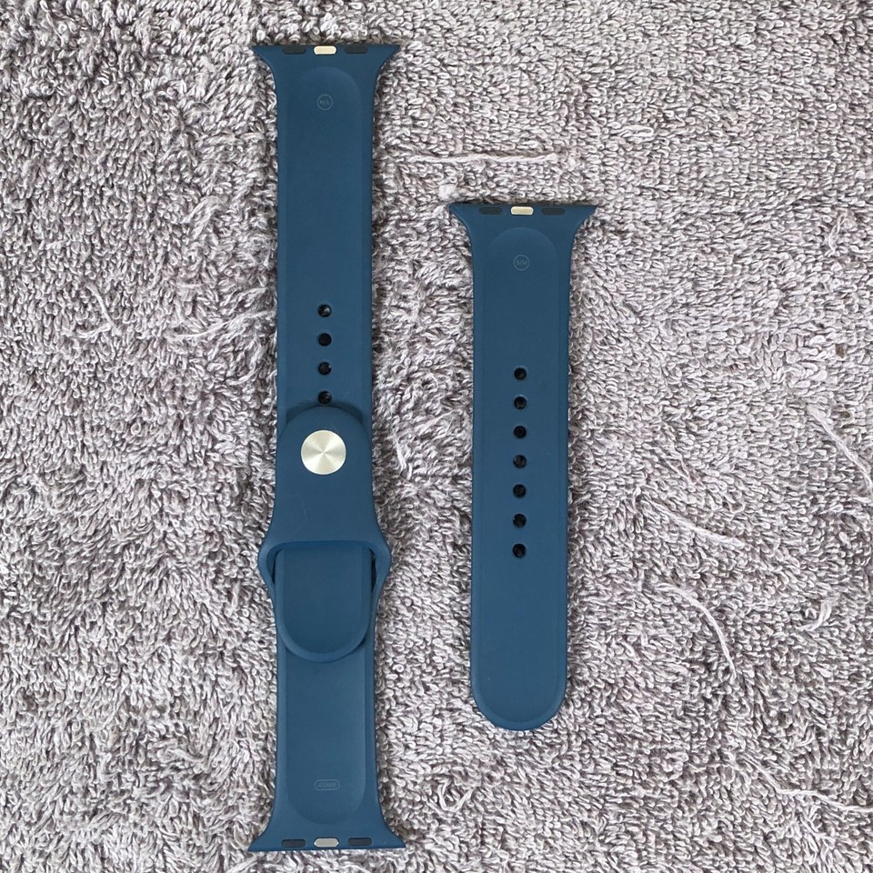 Apple M/L & S/M Blue 45mm Silicone Sports Watch Band | eBay