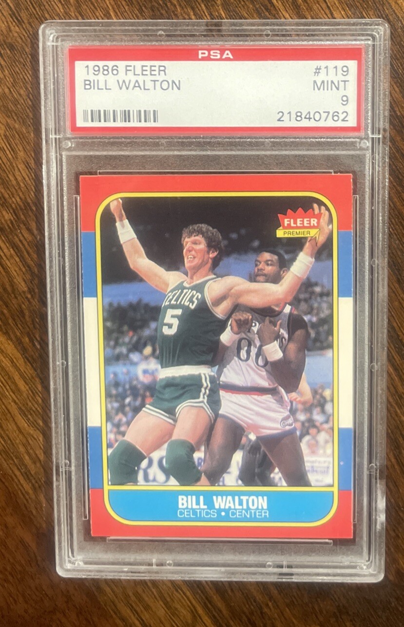 1986 FLEER BASKETBALL #119 BILL WALTON PSA 9 MINT