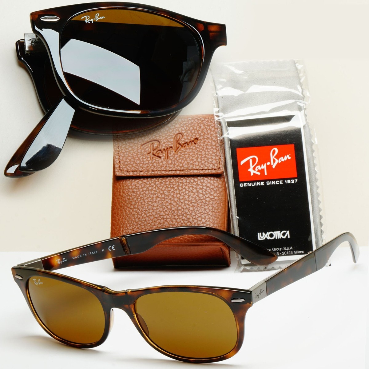 Ray-Ban Sunglasses Folding 2015 New Wayfarer Liteforce Brown RB