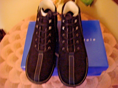 White Mountain Water Resistant Nubuck Leather Lace-up Ankle Boots BLACK 9 1/2 - Picture 8 of 12