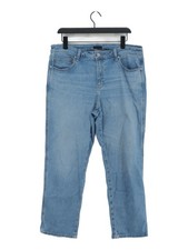 Uniqlo Women's Jeans W 34 in Blue Cotton with Elastane, Polyester Straight