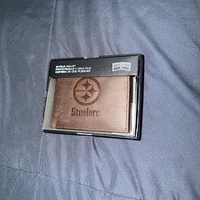 Pittsburgh Steelers Brown Bifold Leather Wallet