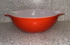 VTG PYREX Red Friendship Cinderella 4-QT Pour Spout Mixing Bowl #444 **READ**