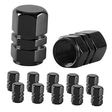 Car Tire Valve Stem Caps, 12pcs Air Caps Cover, Universal for Cars, Black