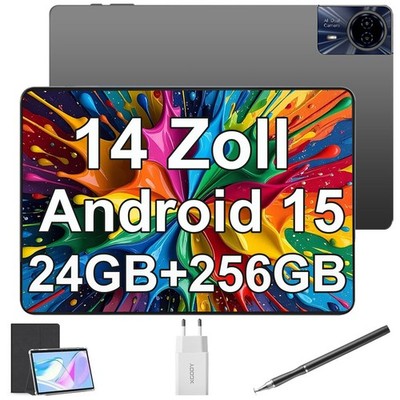 2026 Tablet 10/14 Zoll Android 15 Tablet 24GB+256GB ROM 8580mAh 2SIM LTE 2.4G+5G