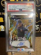 Paul Skenes 2023 Leaf Flash Gold Metal Sparkle XRC Rookie AUTO # 1/1  PSA 8  