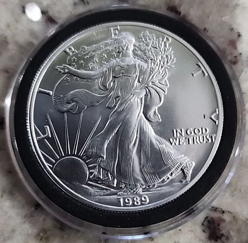 1989 American Silver Eagle Uncirculated 1oz .999 Fine Silver (D-4)