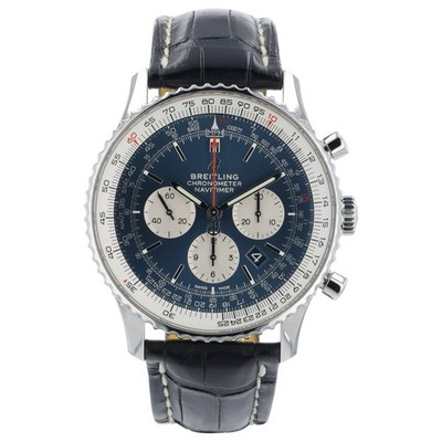 Breitling Navitimer Blue Dial Stainless Steel 46mm Automatic Men s Watch AB0127